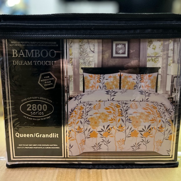 Luxury 4 Piece Queen Size Bamboo Bed Sheet - Picture 1 of 2